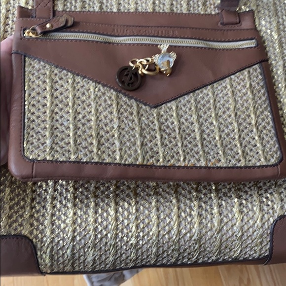 Juicy Couture Palm Springs Straw/Leather Tote NEW - Picture 13 of 15